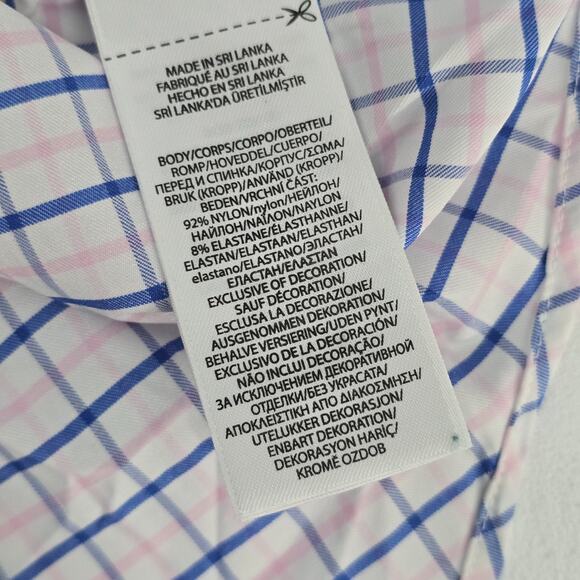 Polo Ralph Lauren short sleeve button down shirt 3LT mens performance pink blue - Picture 7 of 8